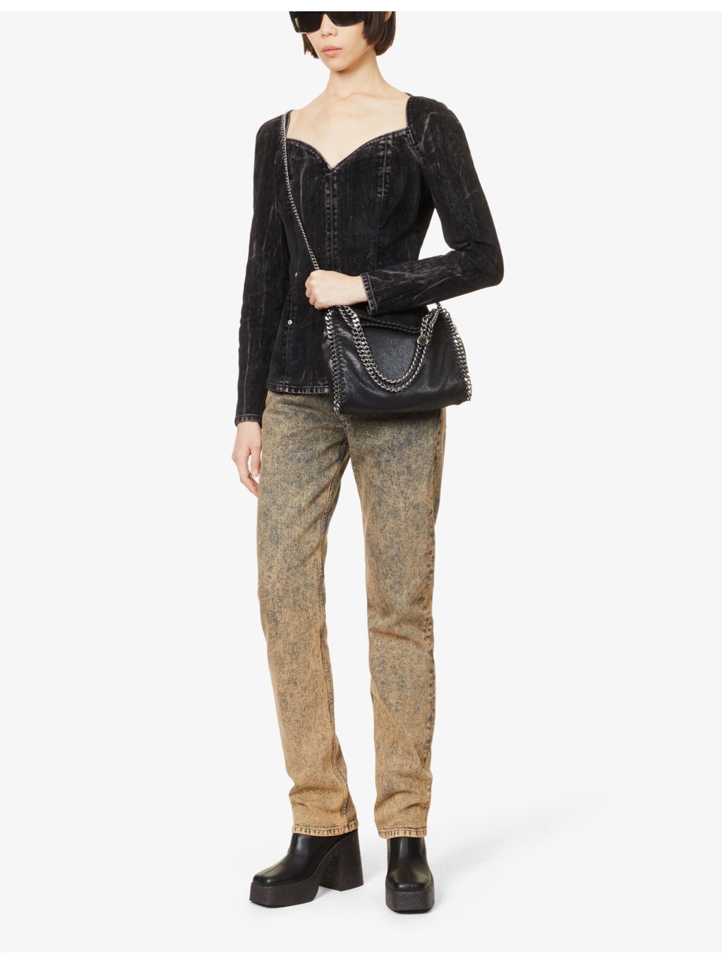 Mini Falabella faux-suede tote - 2