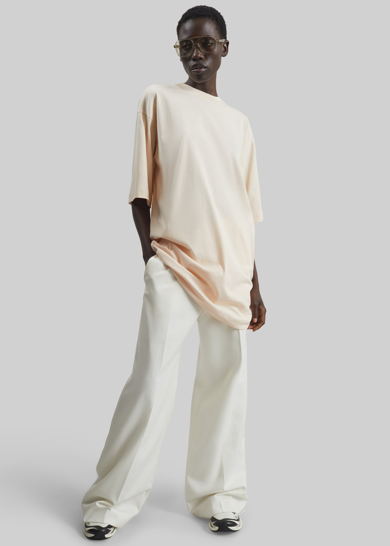 Loulou de Saison Ayaz Oversized T-Shirt Dress - Cream Rose 4