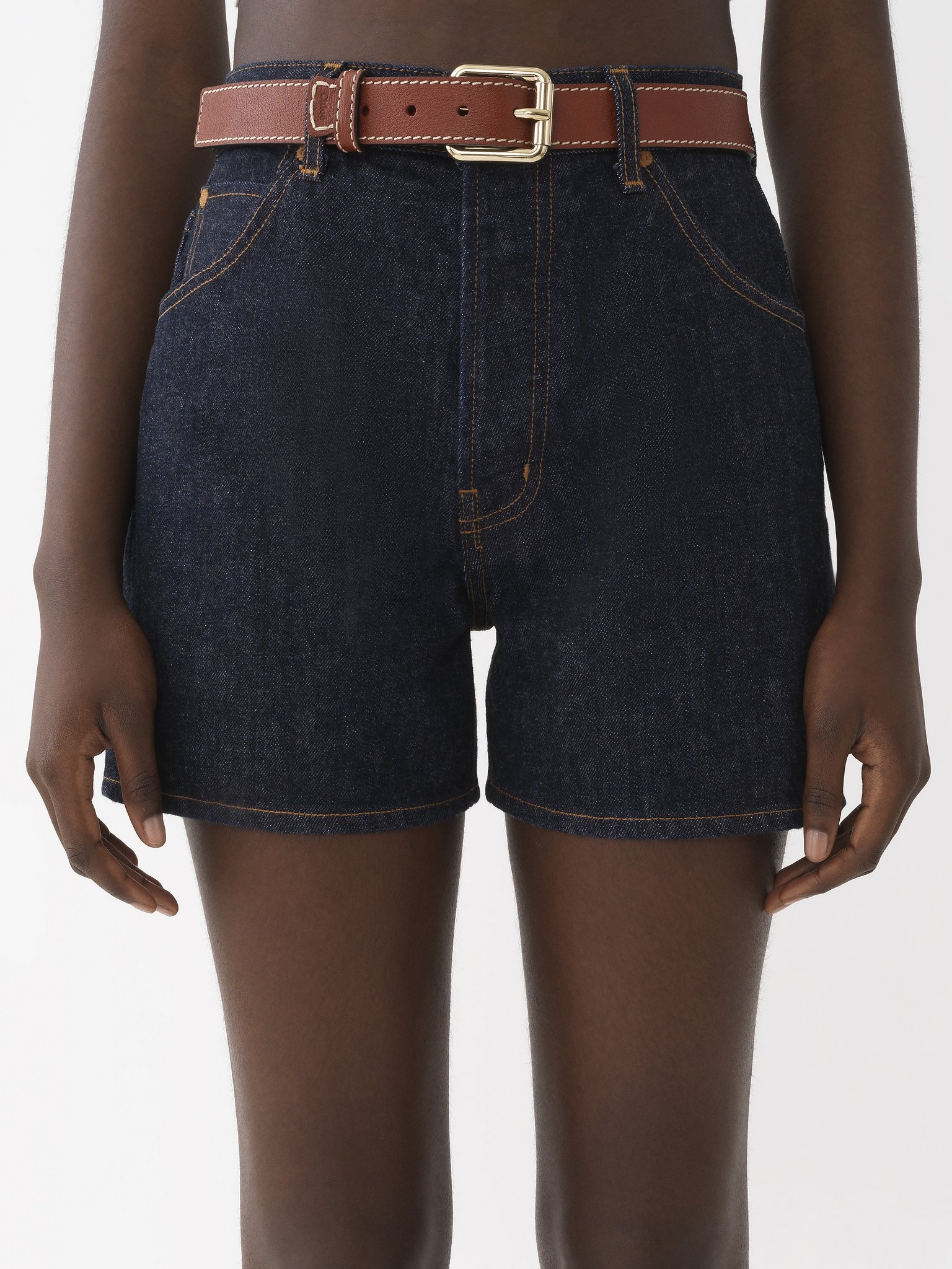 HIGH-WAISTED JEAN SHORTS - 5