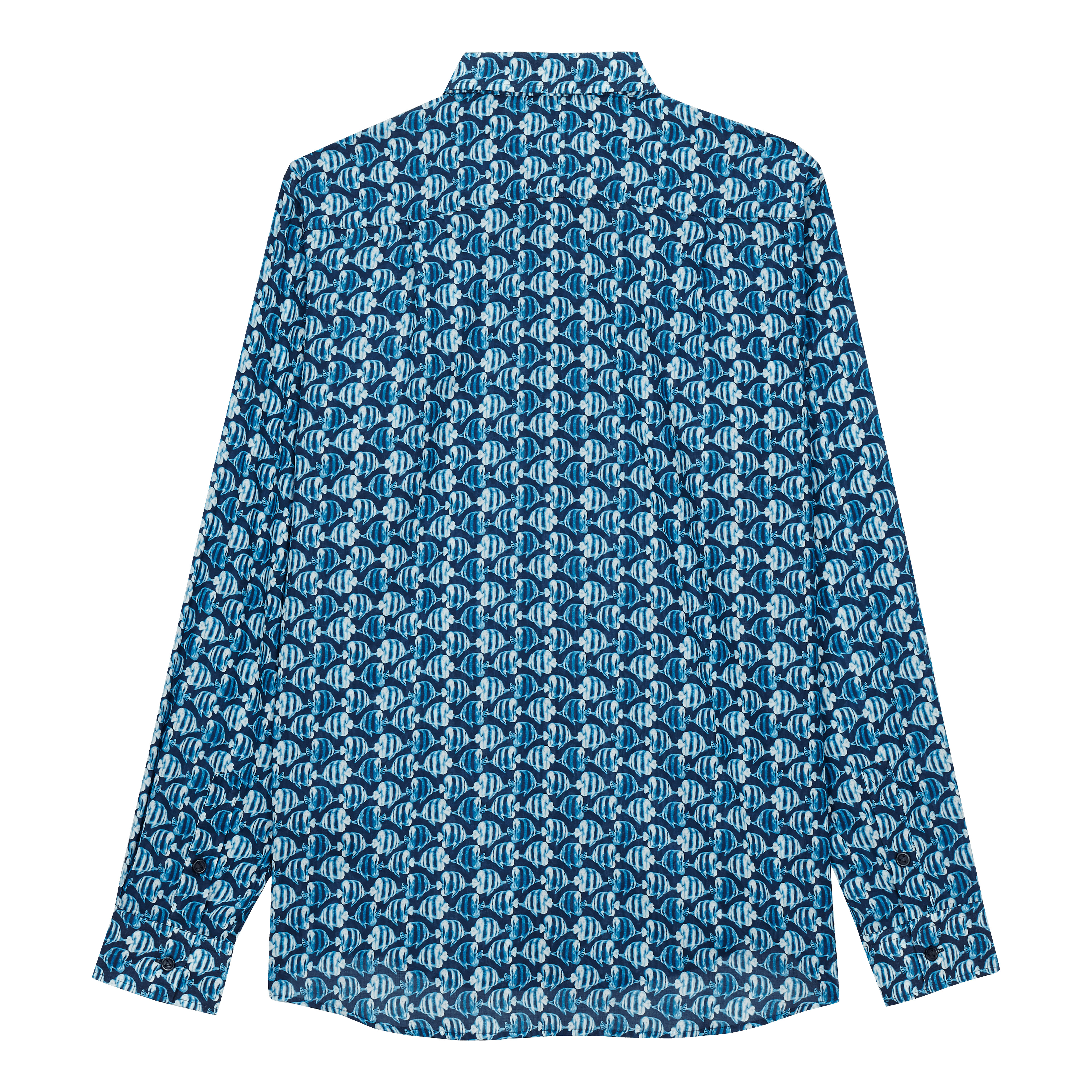 Unisex Cotton Voile Summer Shirt Batik Fishes - 2
