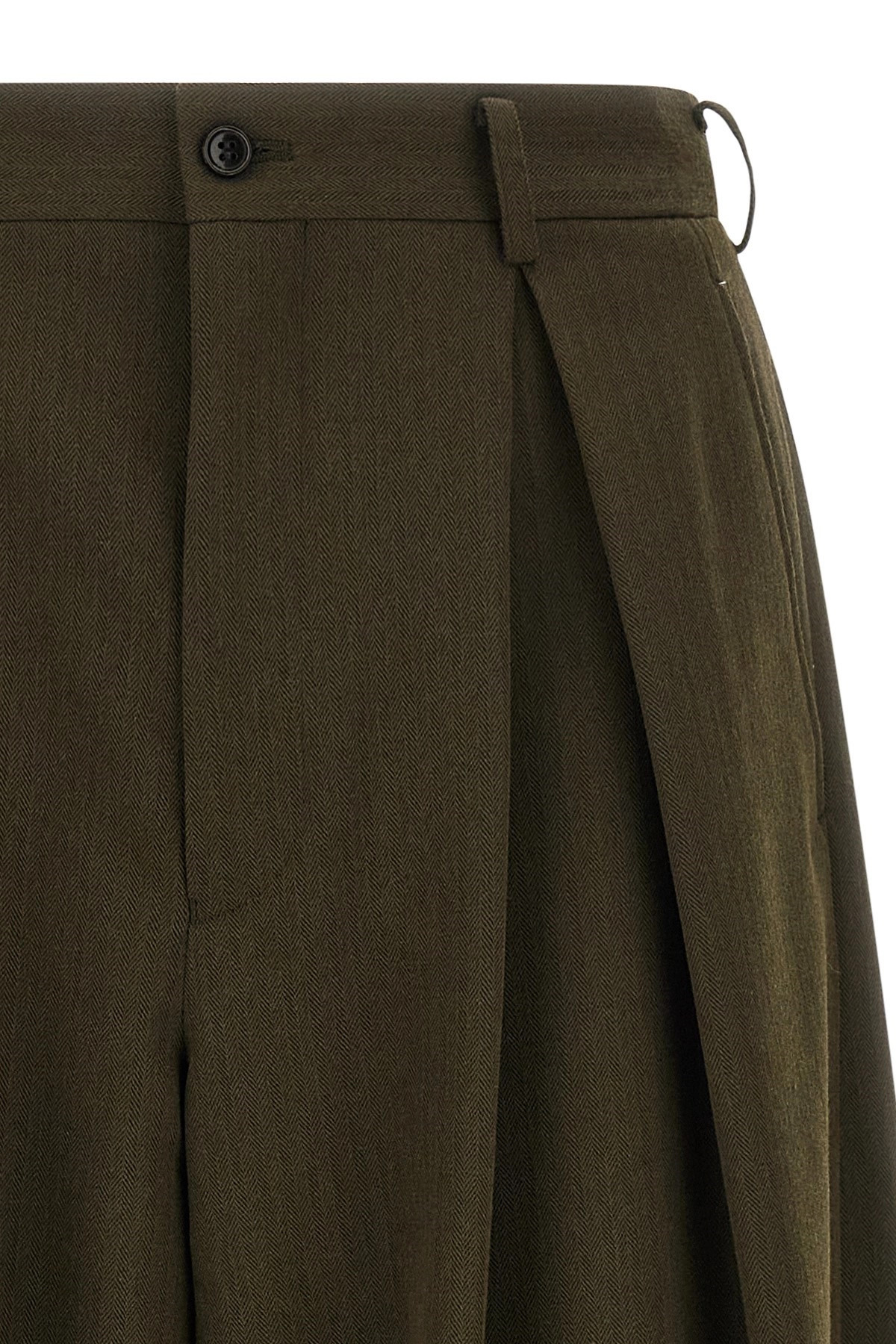 Herringbone wool pants - 3