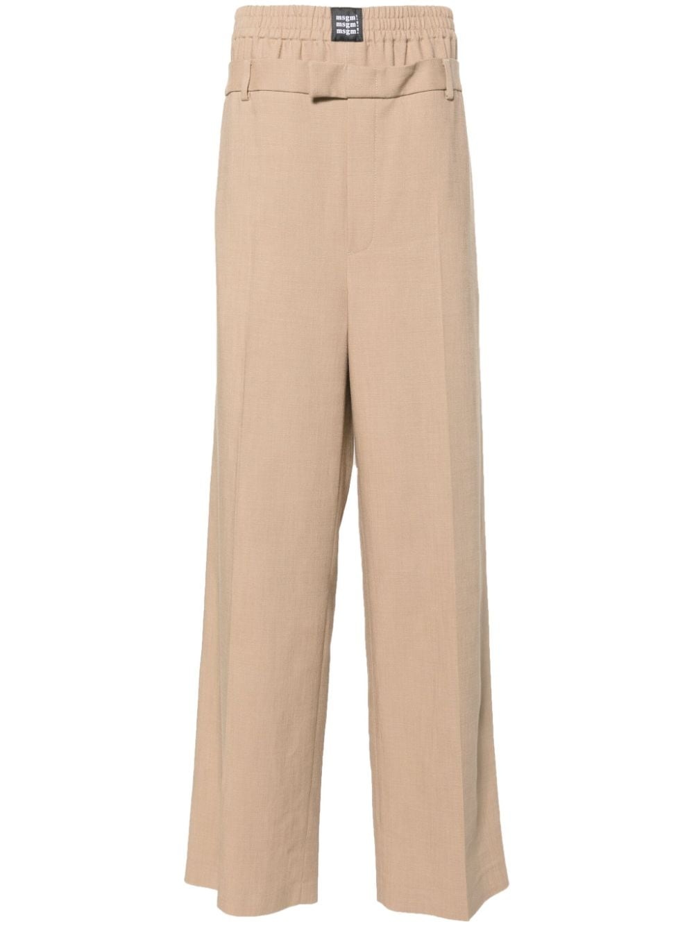 double-waist tailored trousers - 1