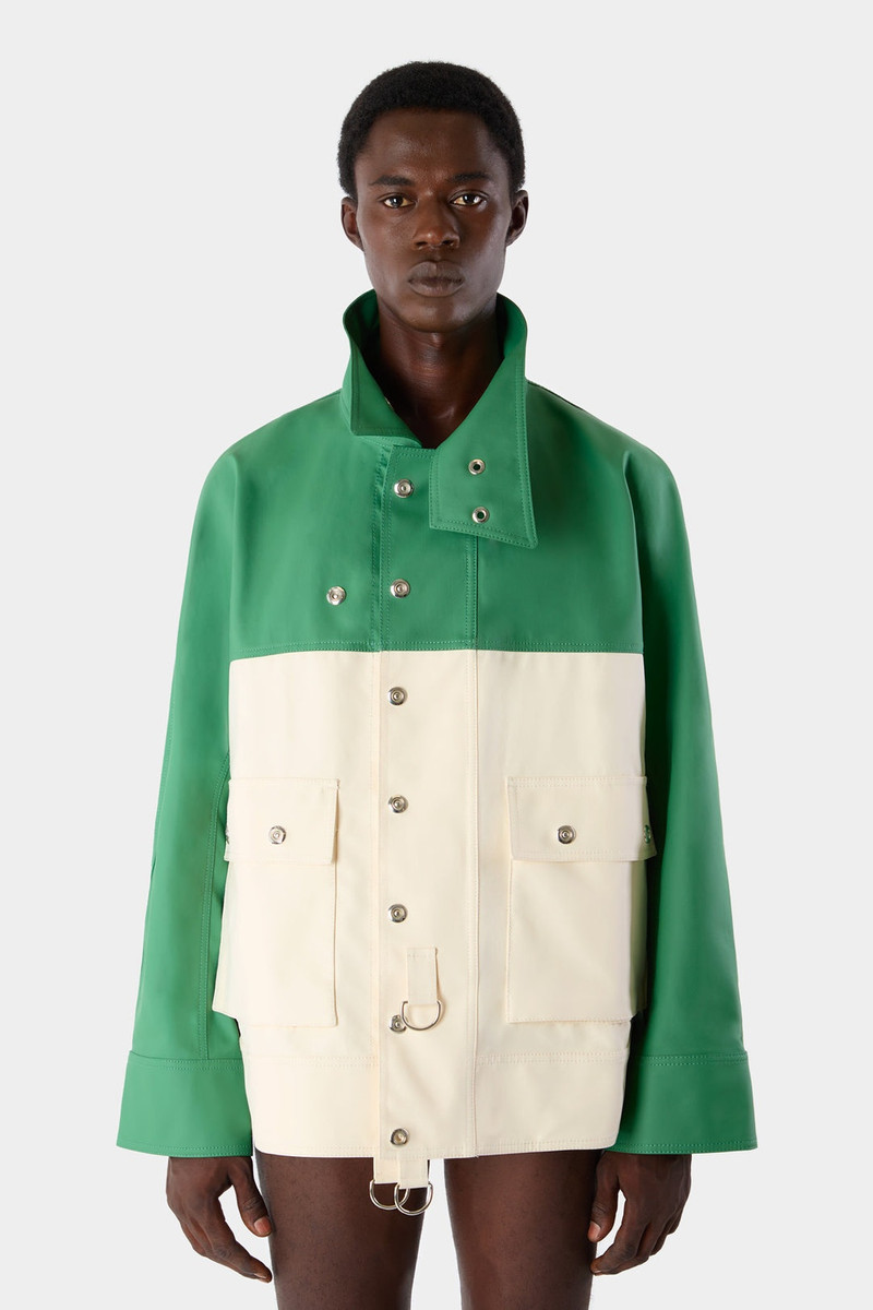 SUNNEI SHORT PINO JACKET / cream & bright green outlook