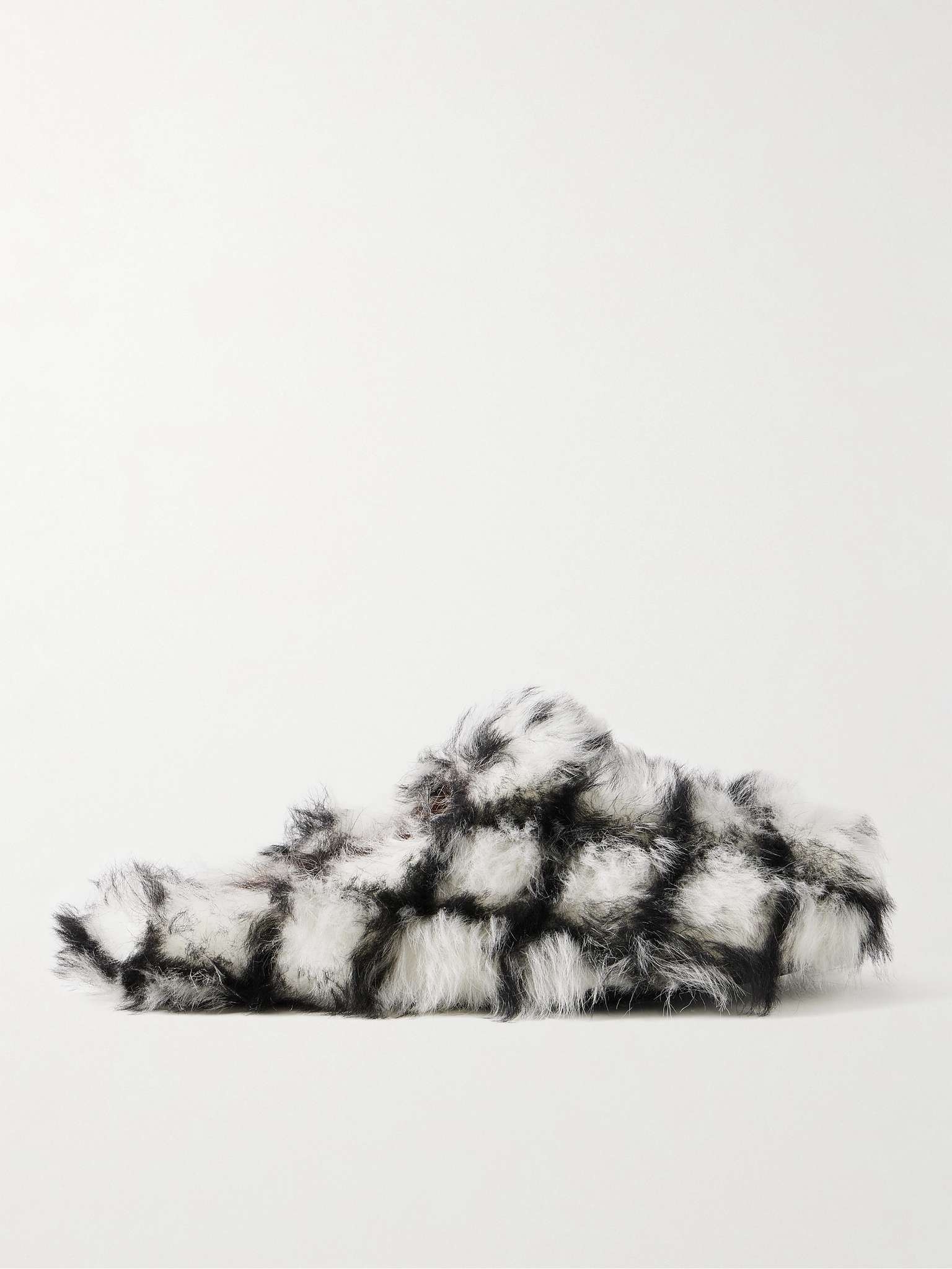 Fussbett Sabot Checked Shearling Slippers - 1
