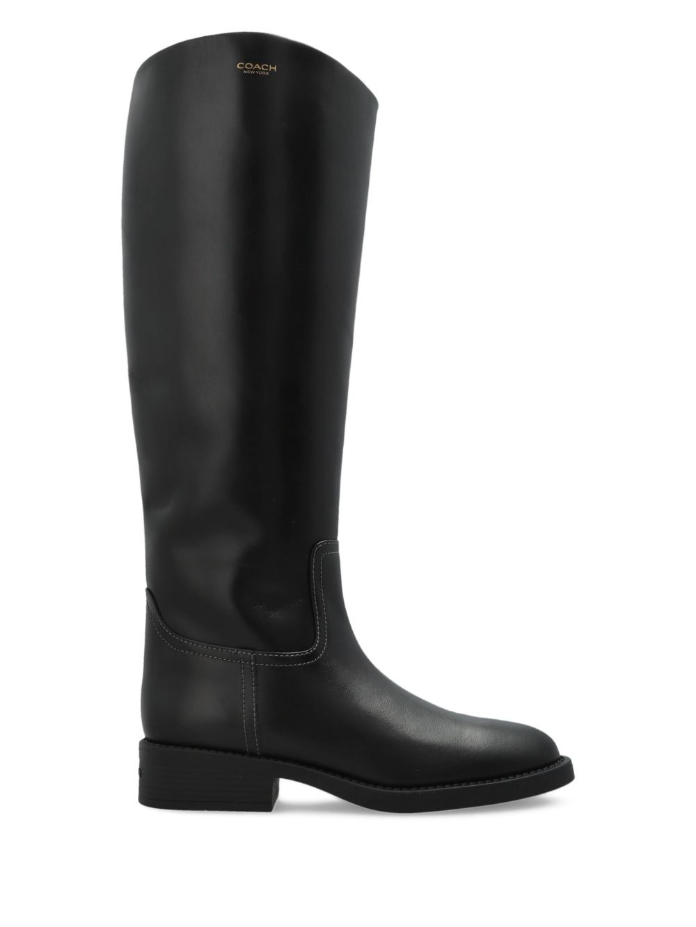 zip leather boots - 1