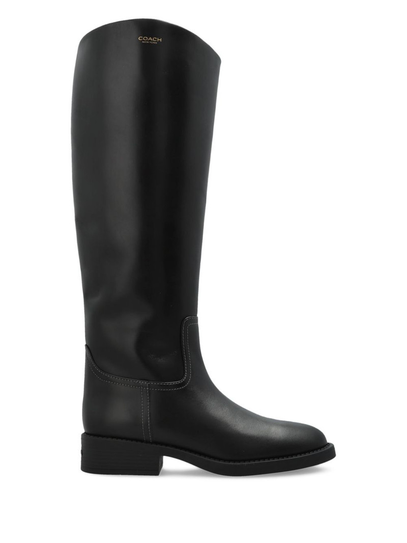 zip leather boots 1