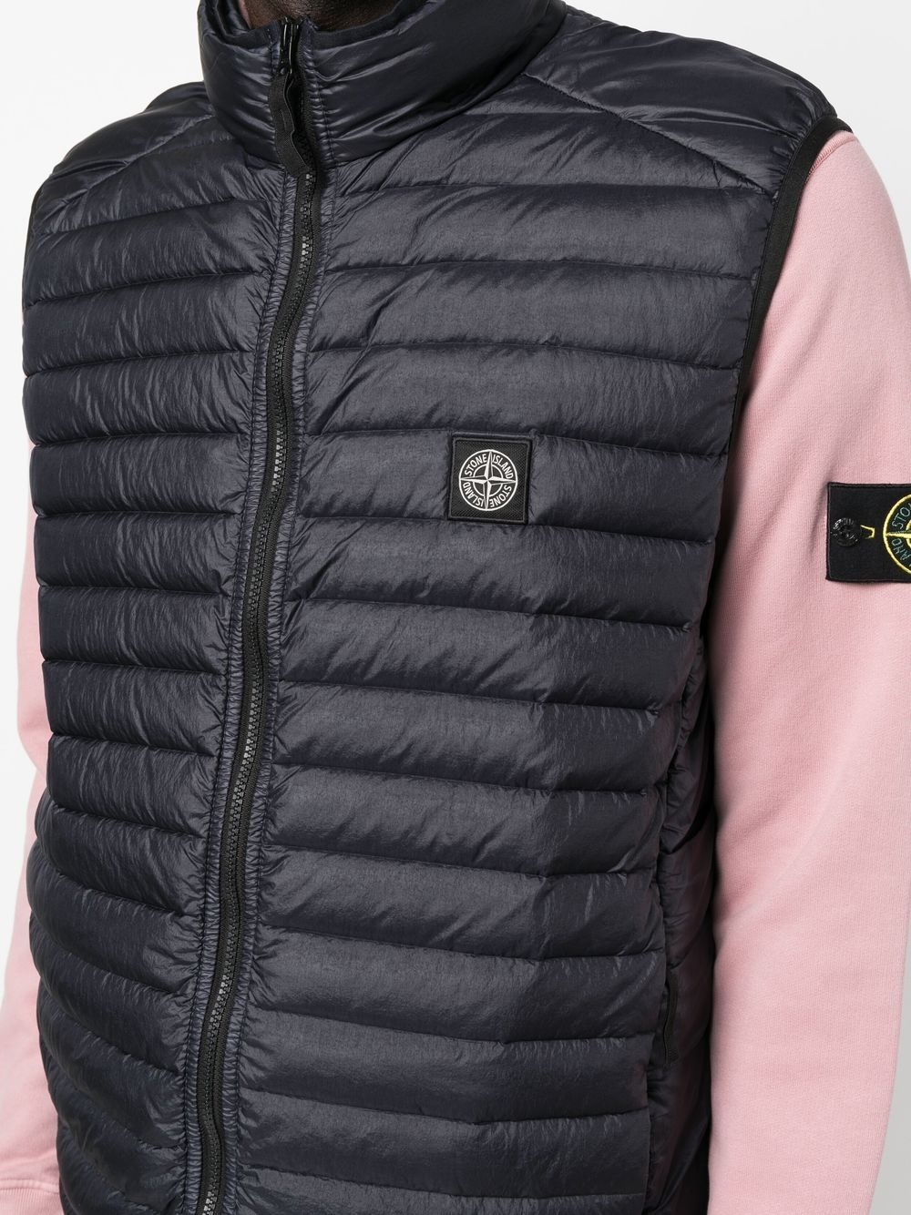 Compass logo-patch padded gilet - 5