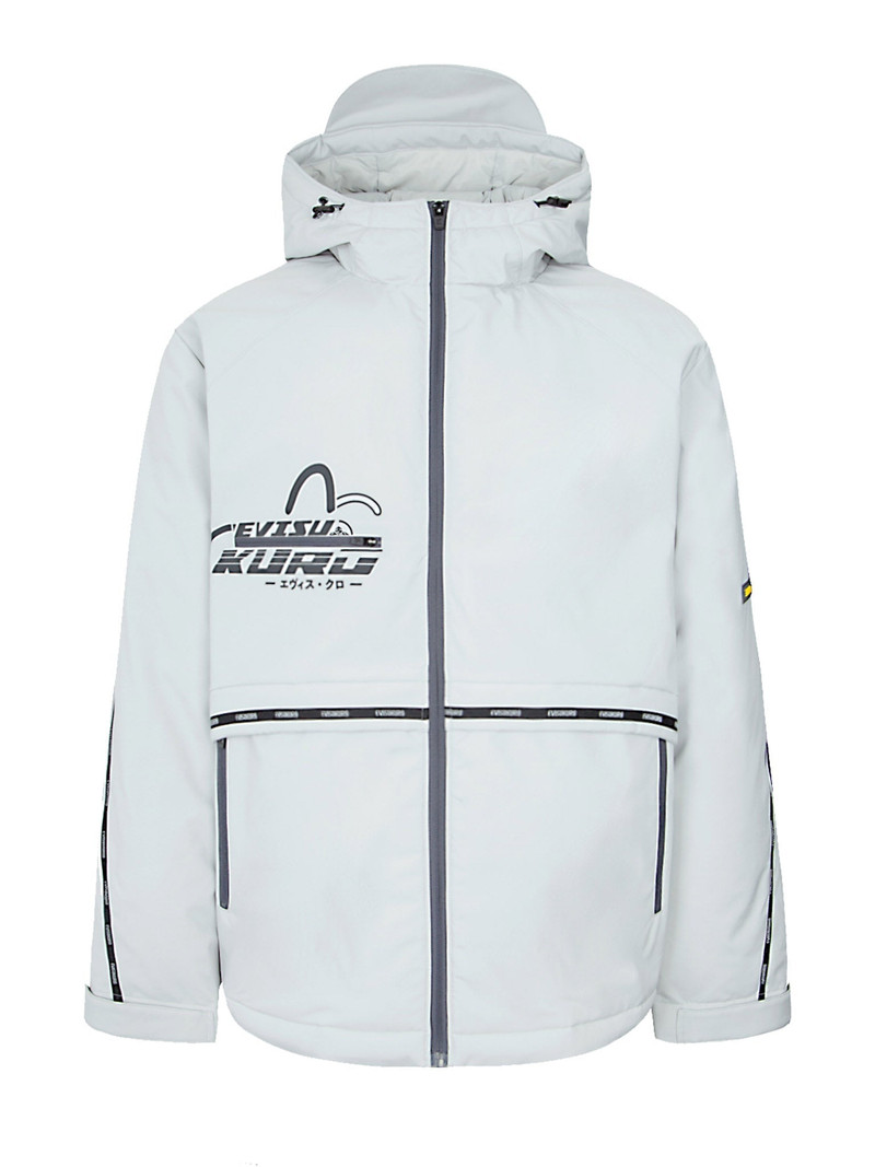 Moving Seagull PVC Patch Hooded Down Jacket 14