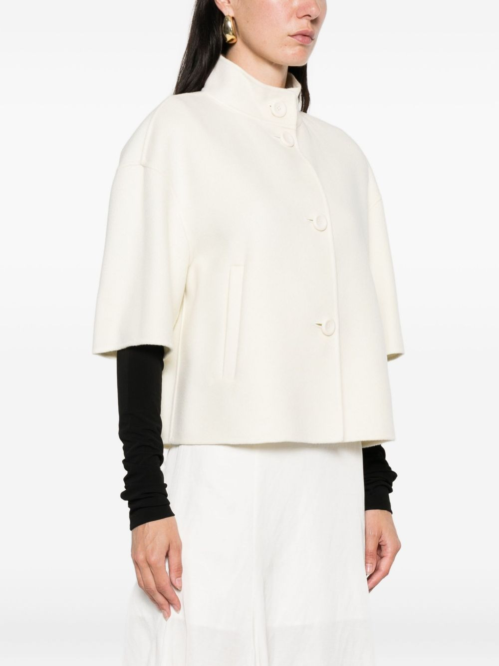 short-sleeve button jacket - 3