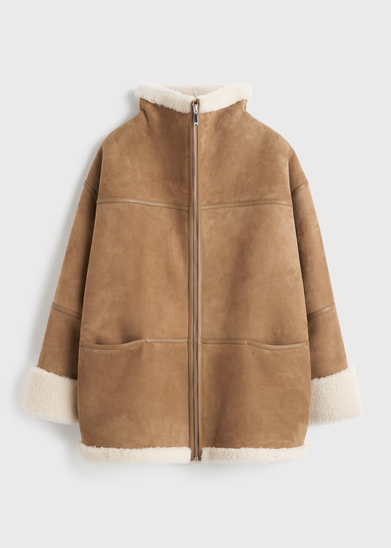 Signature shearling jacket biscuit - 1
