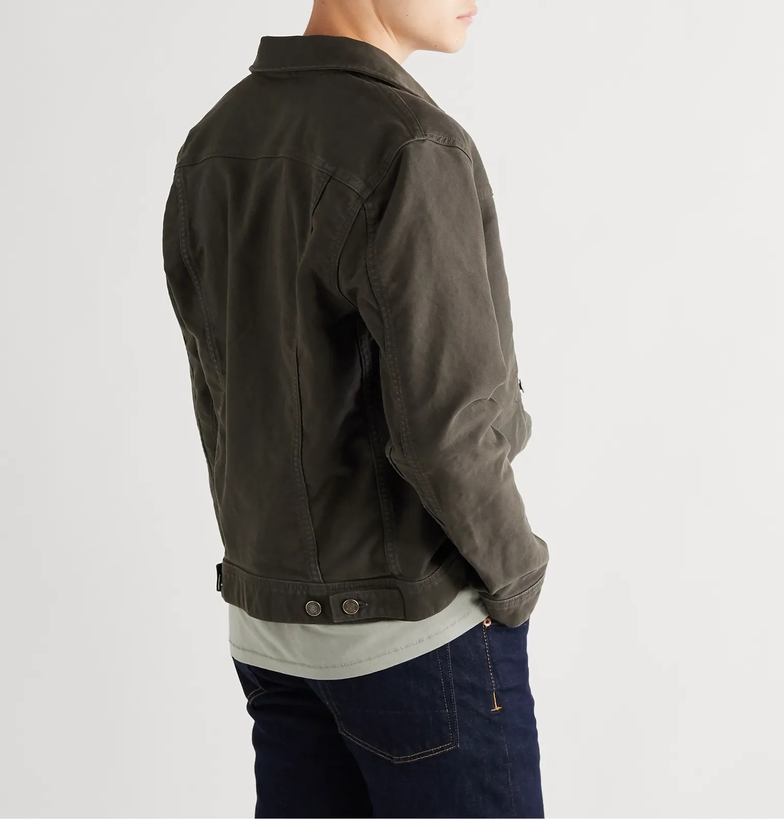 Cotton-Moleskin Trucker Jacket - 4