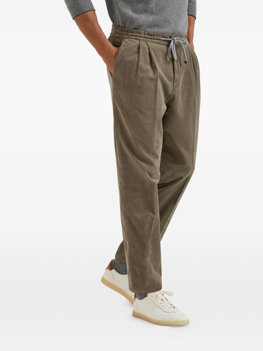 cotton straight-leg trousers - 3