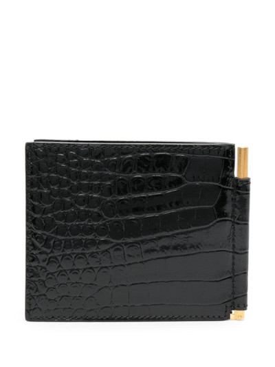 TOM FORD crocodile-embossed leather wallet outlook