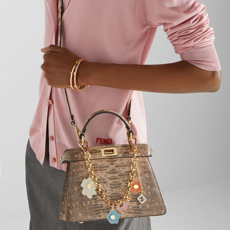Sunny Side Flowers Chain Charm Gold-colored metal charm 4