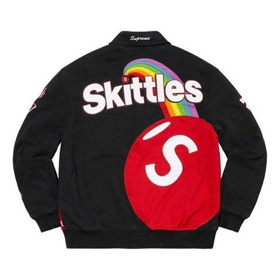 Supreme Supreme x Skittles x Mitchell & Ness Varsity Jacket 'Black Multi-Color' SUP-FW21-328 outlook