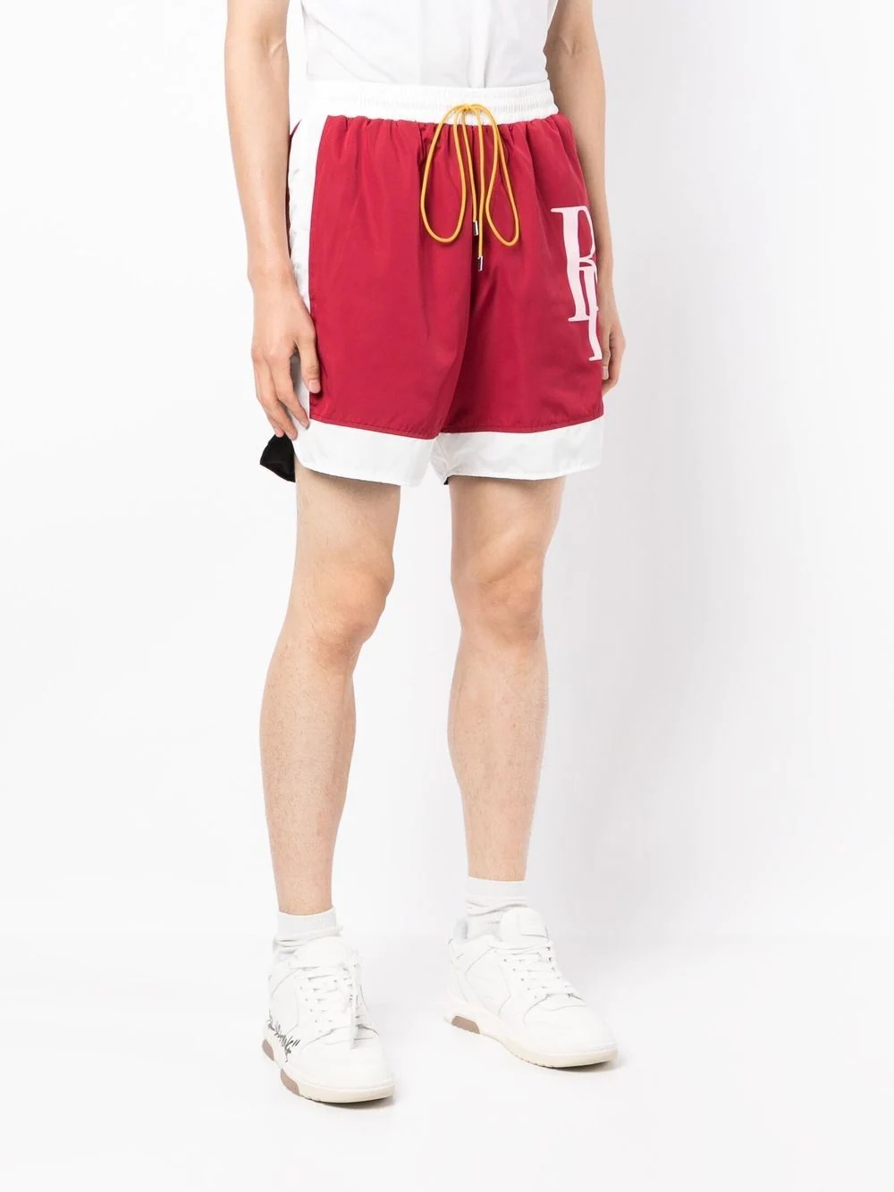 logo-print drawstring-waist deck shorts - 3