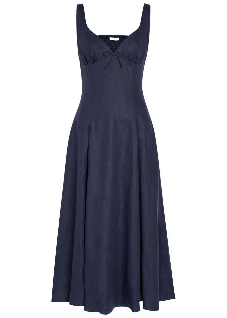 Faithfull The Brand Adalee Linen Midi Dress - 1