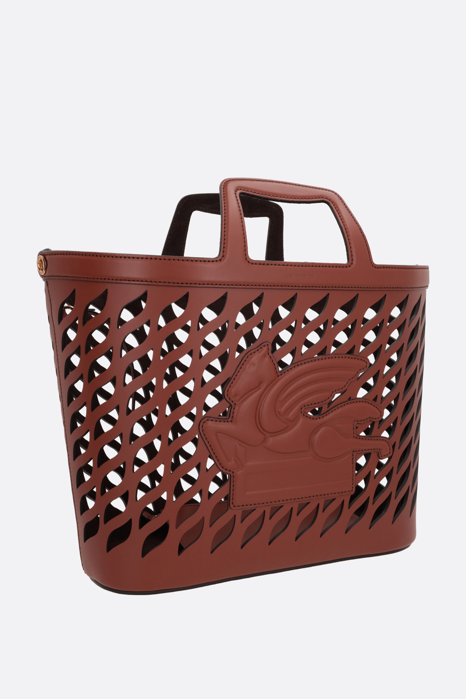 かごバッグ ETRO COFFA LARGE LASER-CUT LEATHER HANDBAG Etro COFFA LARGE LASER-CUT LEATHER HANDBAG | tizianafausti