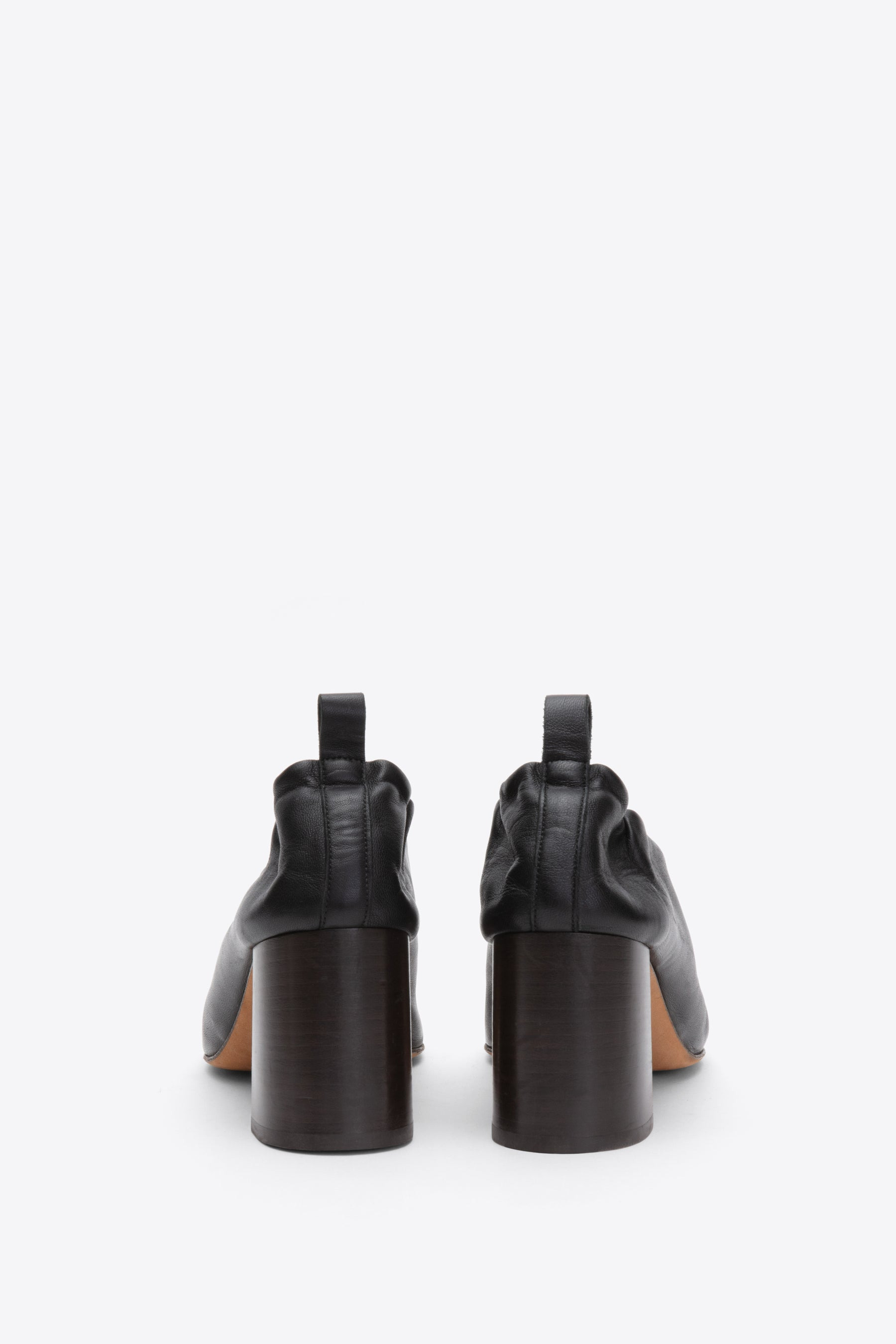Nadia Ruched Leather Pumps - 3