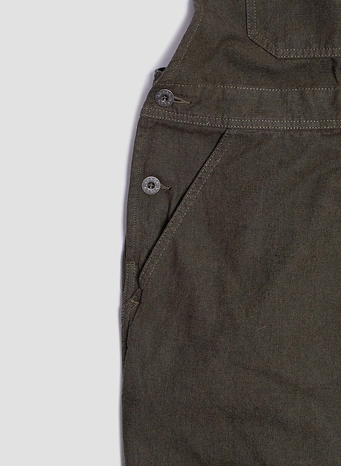 Original Lybro Dungaree Cotton Broken Twill in Army - 7