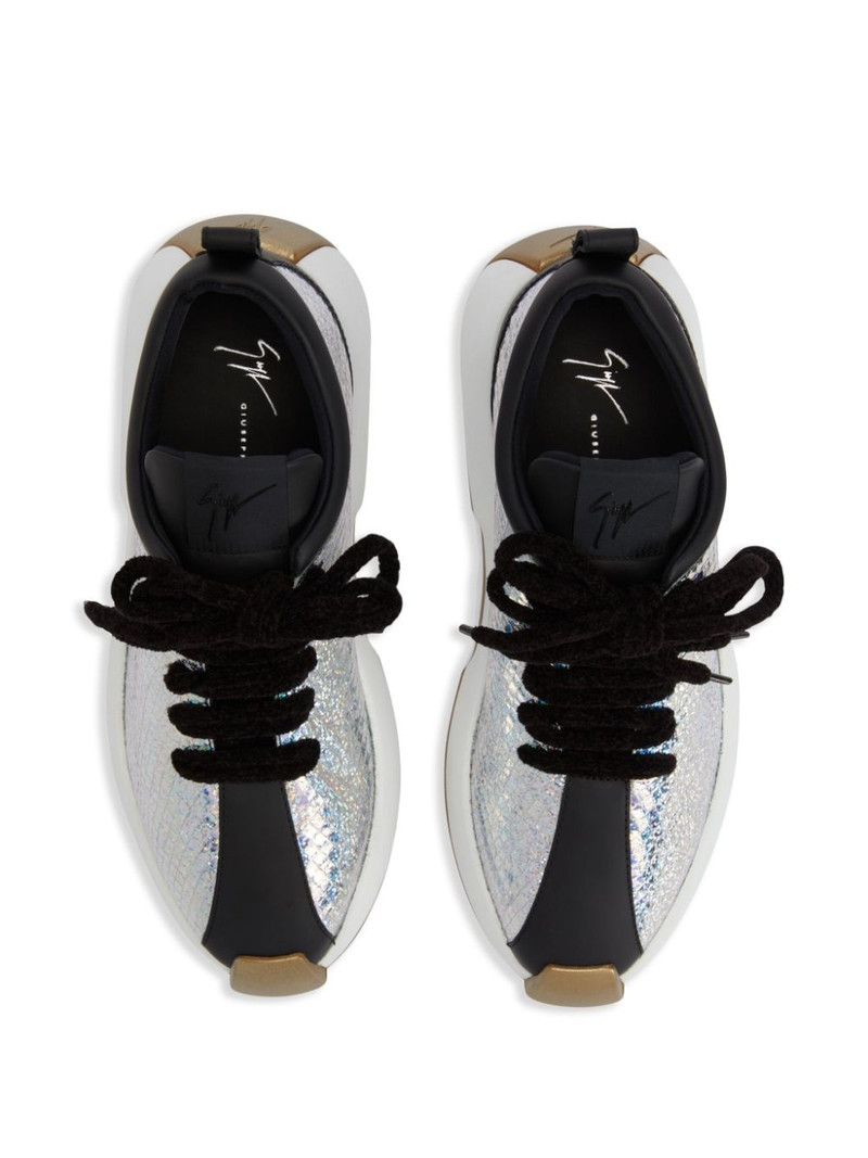 Ferox panelled leather sneakers 4
