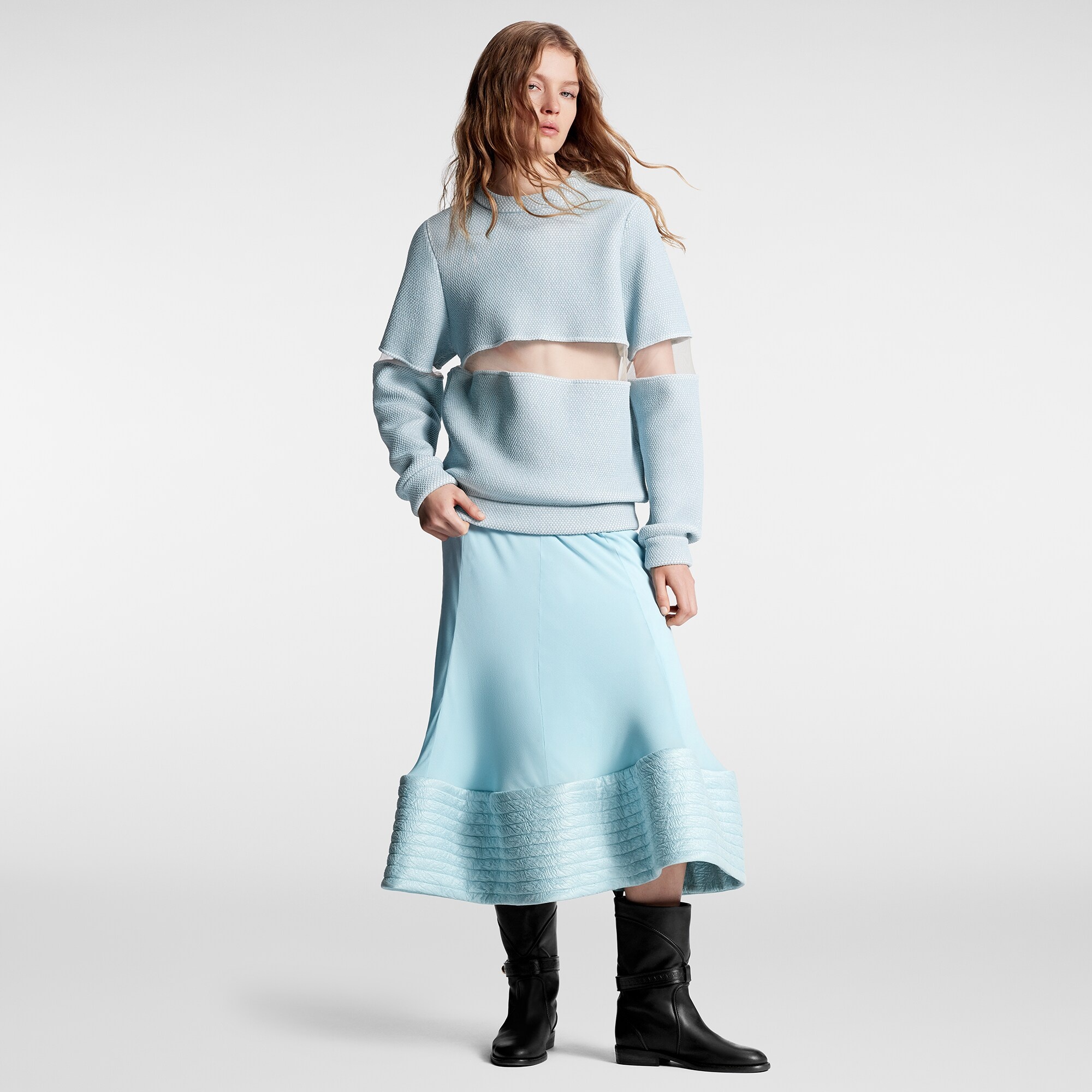 Mermaid Hem Midi Skirt - 4