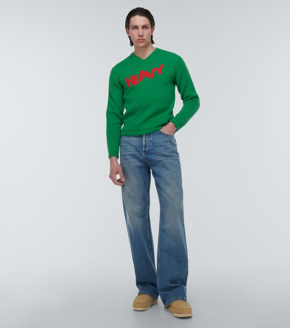 Embroidered wool-blend sweater - 2