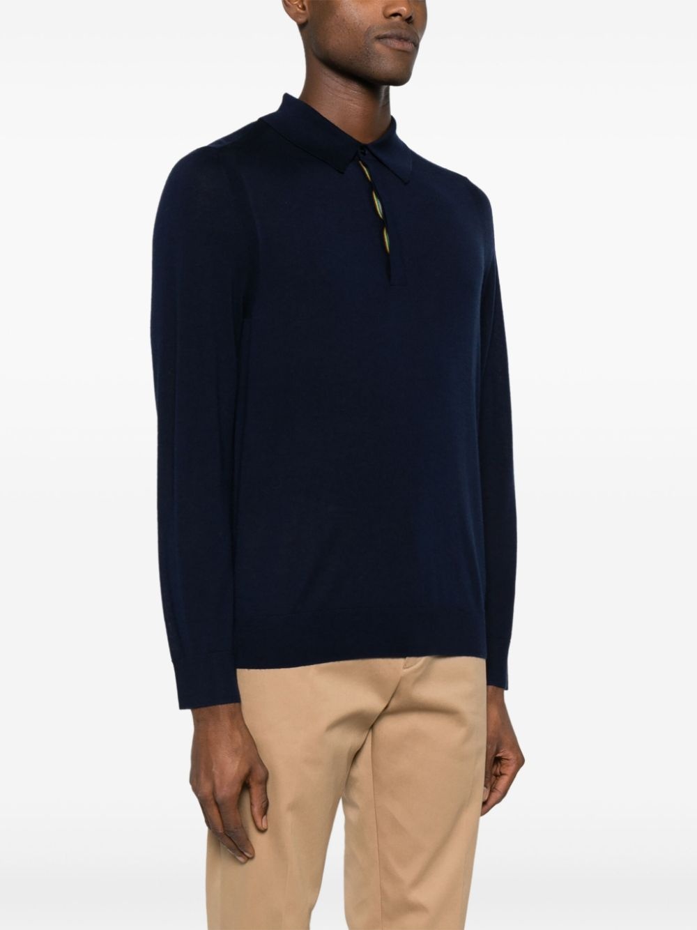 merino-wool polo shirt - 3