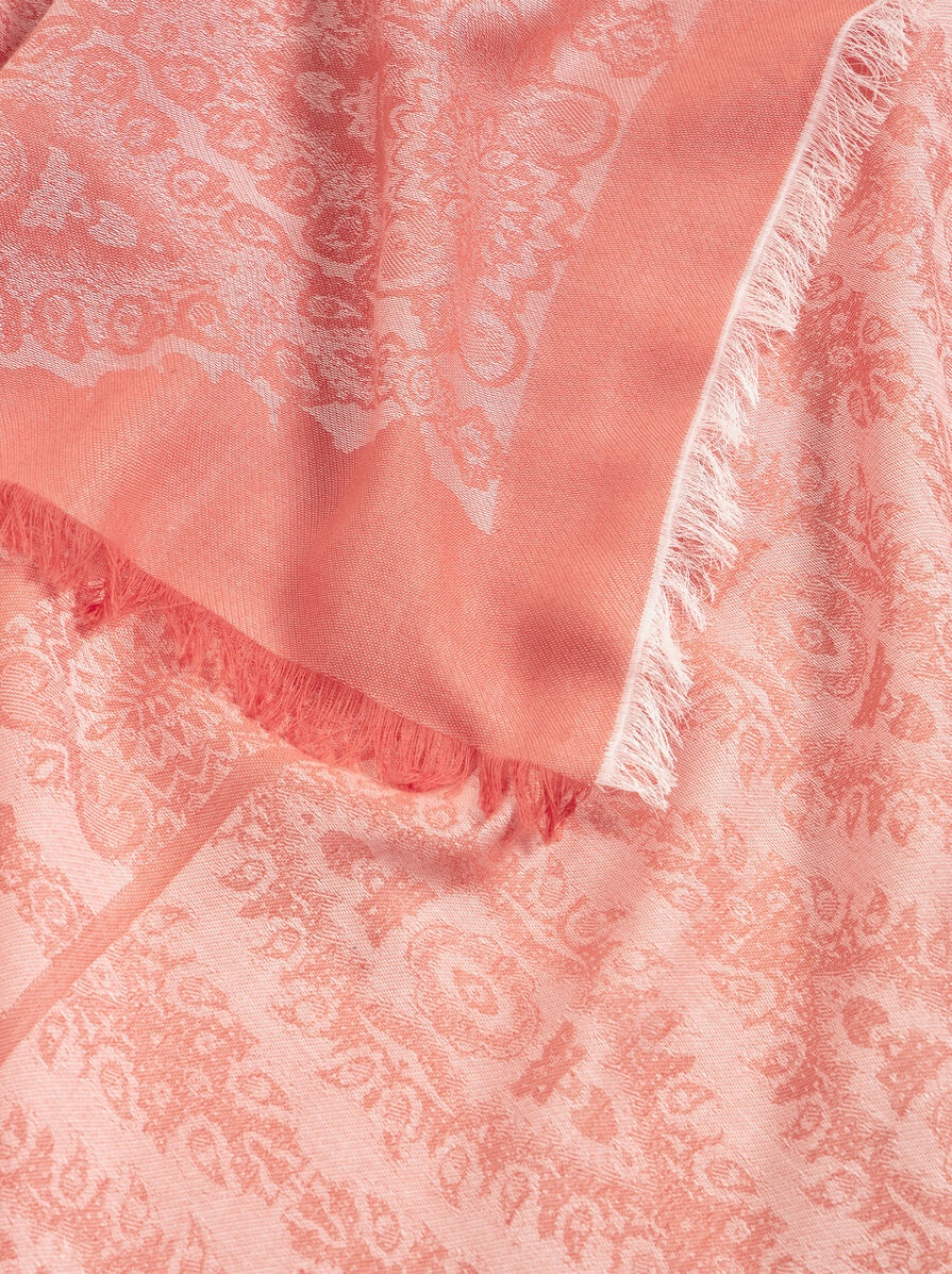 SHAWL WITH JACQUARD PAISLEY AND MEDALLION MOTIF - 2
