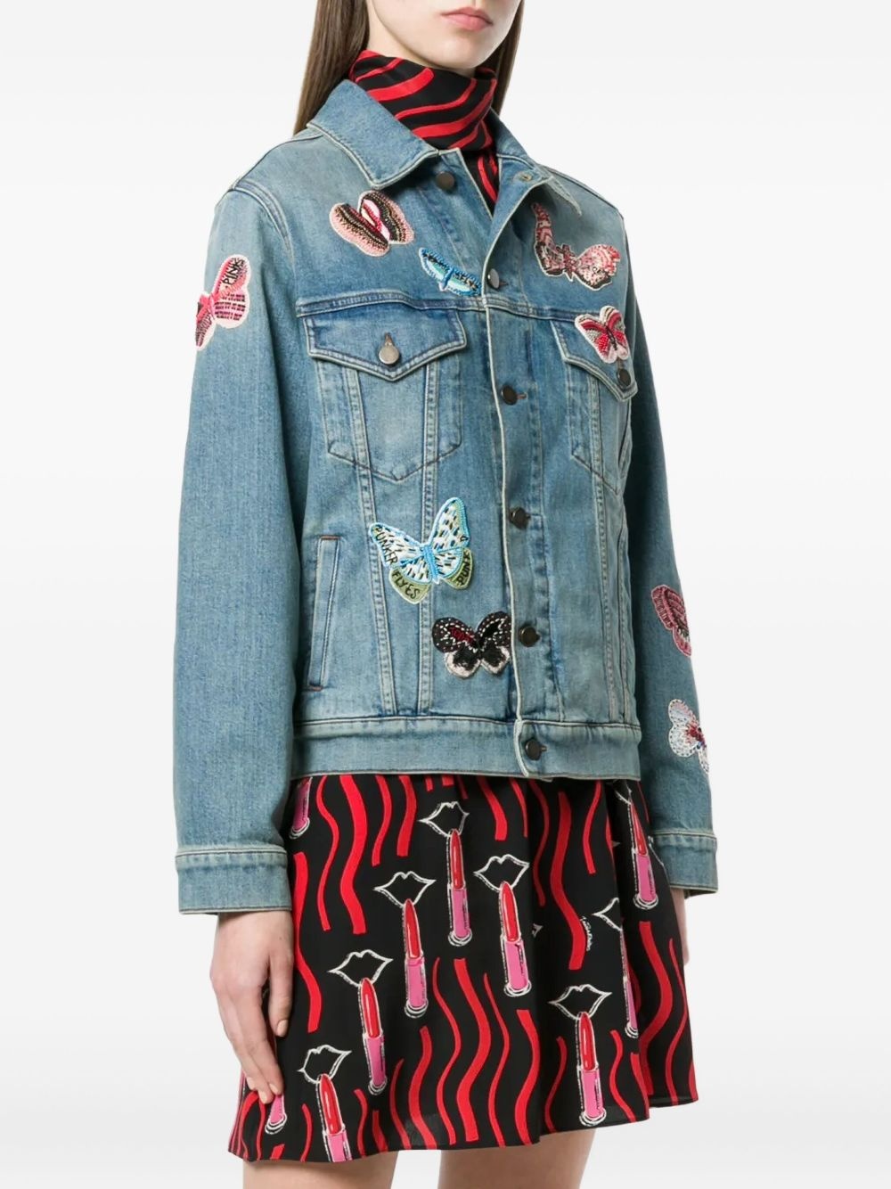 ジャケット [VALENTINO] Embroidered Denim Jacket Embroidered Denim Jacket for Woman in Denim | Valentino SA