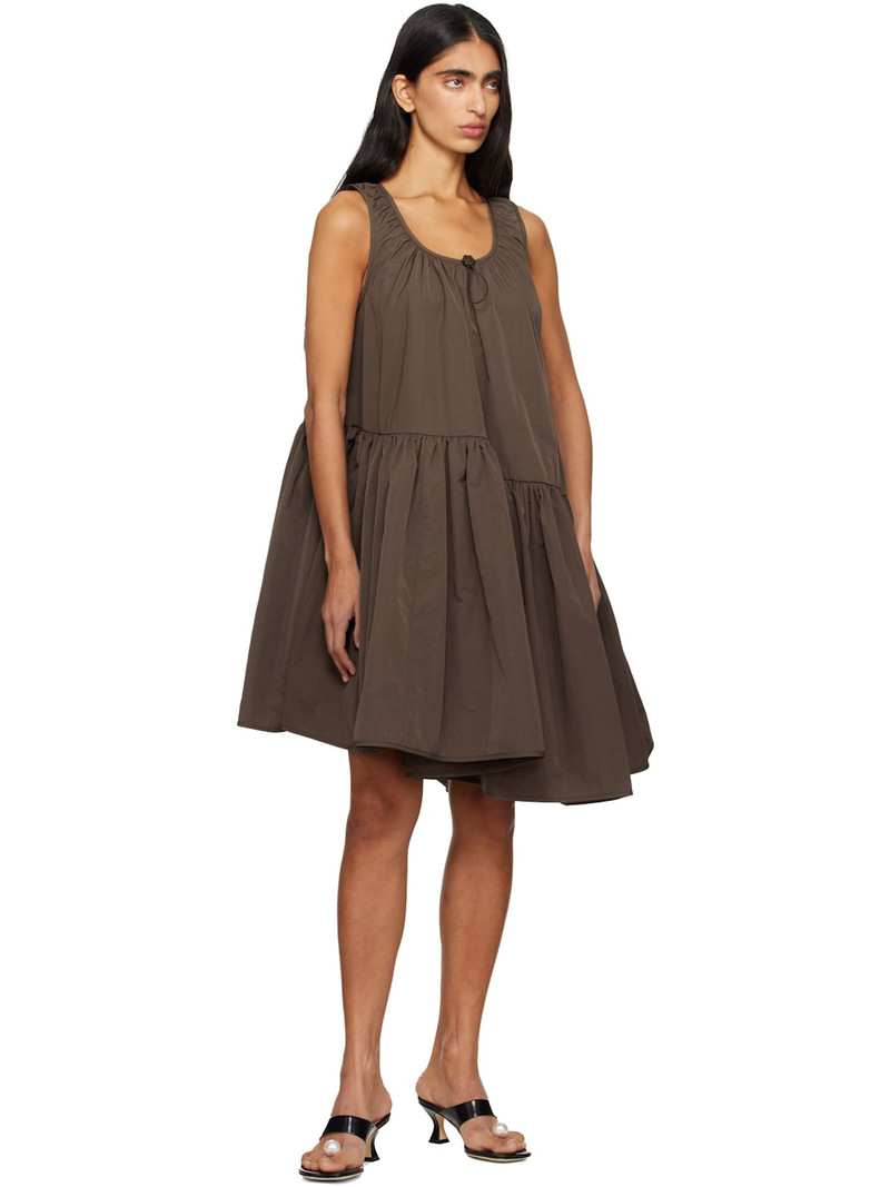 CECILIE BAHNSEN Brown Azelia Midi Dress outlook