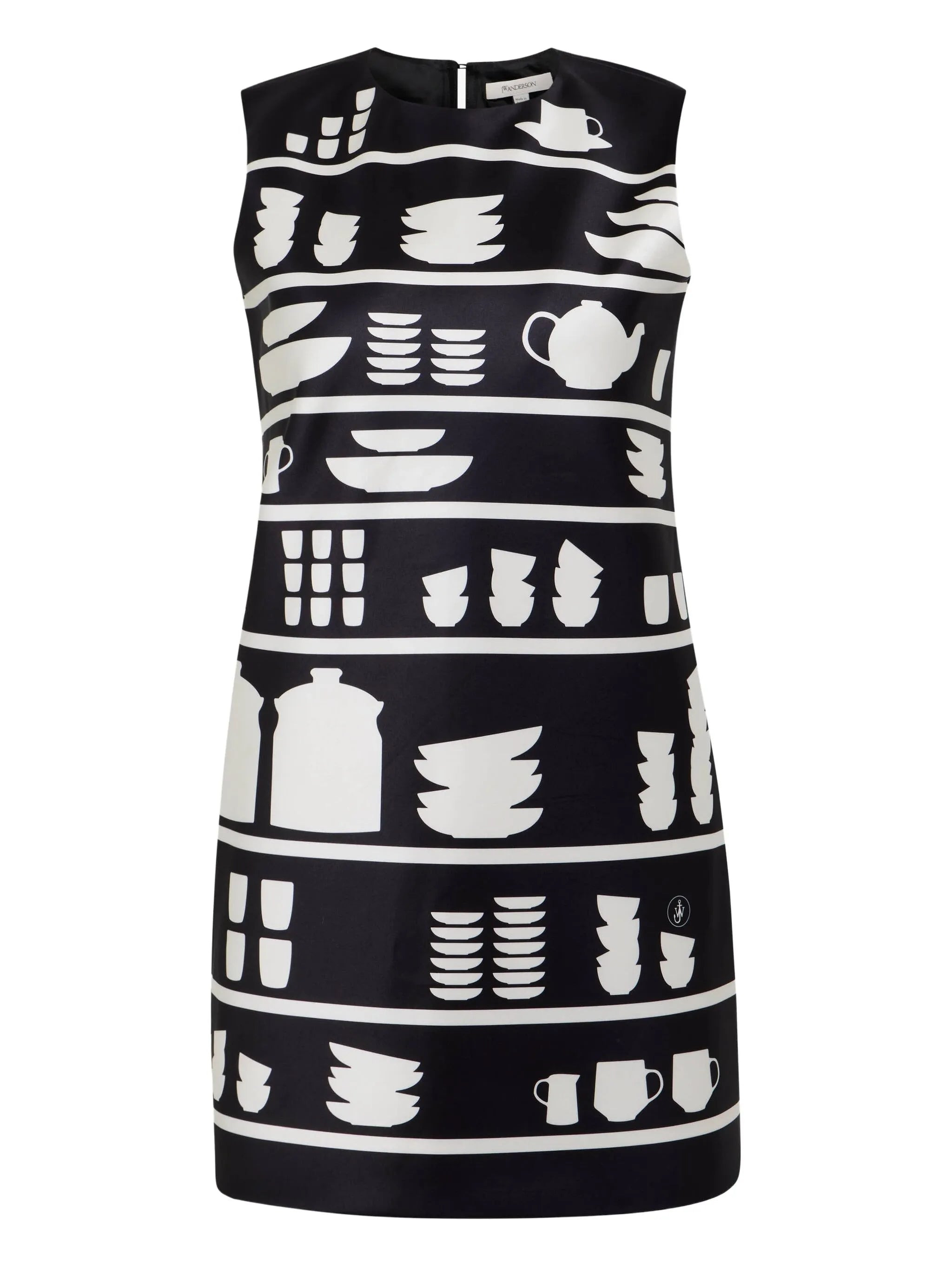 pottery-print mini dress - 1