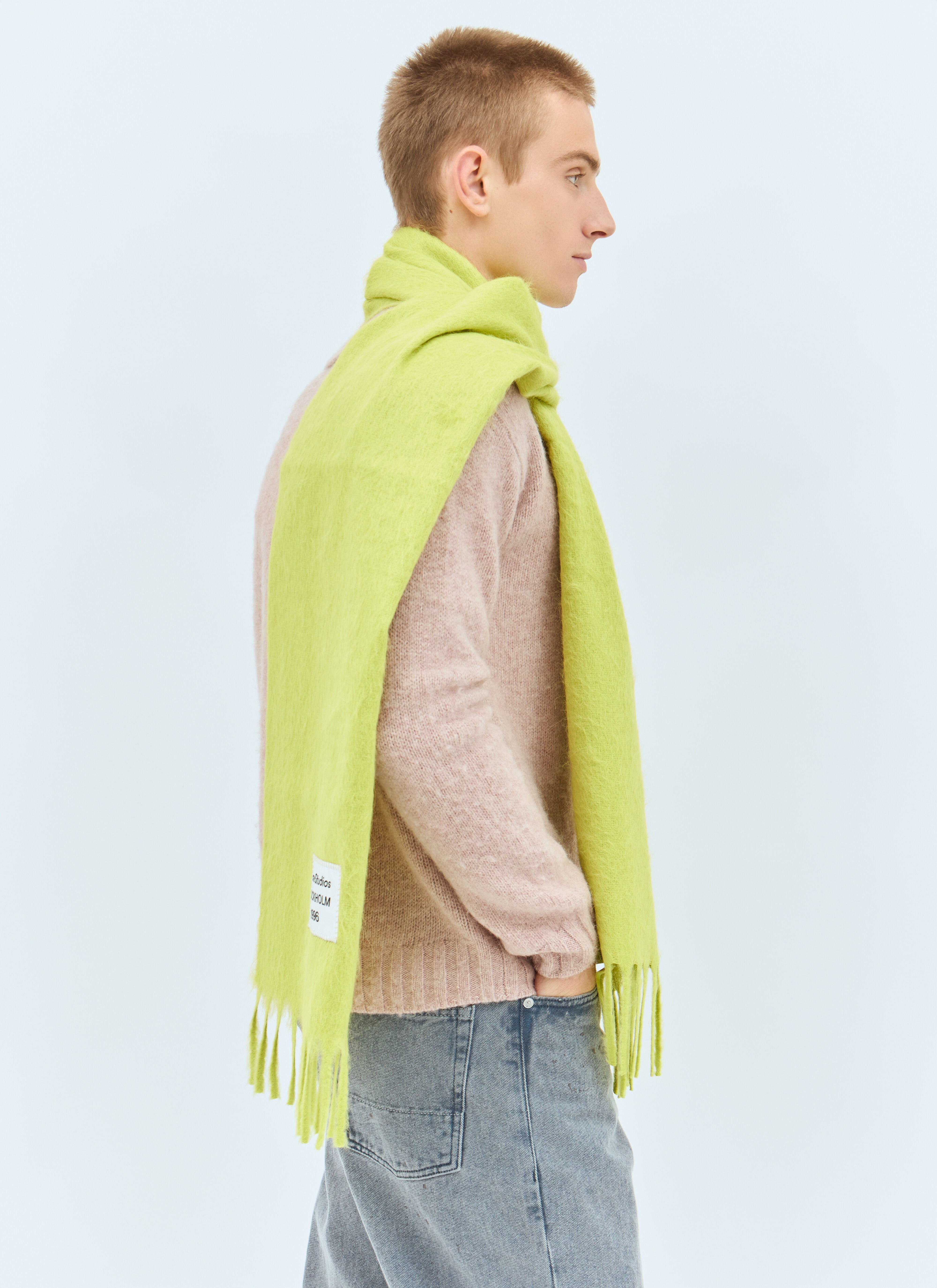 Skinny Fringe Alpaca Scarf - 3
