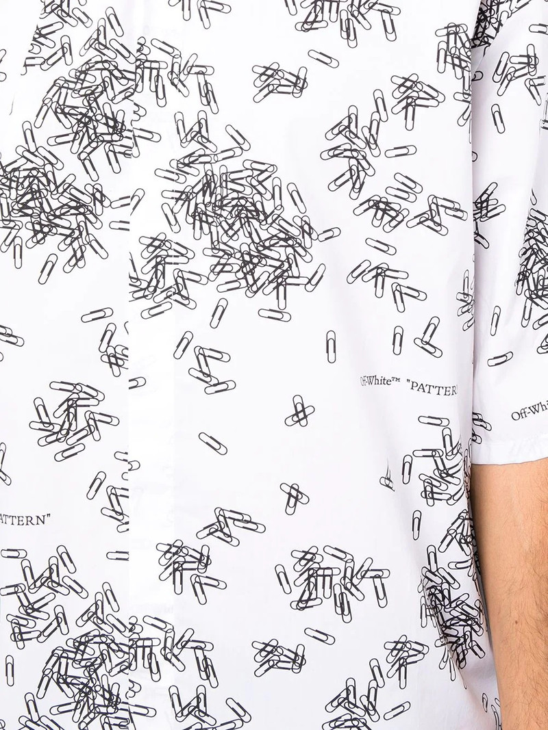 paperclip-print cotton shirt 5