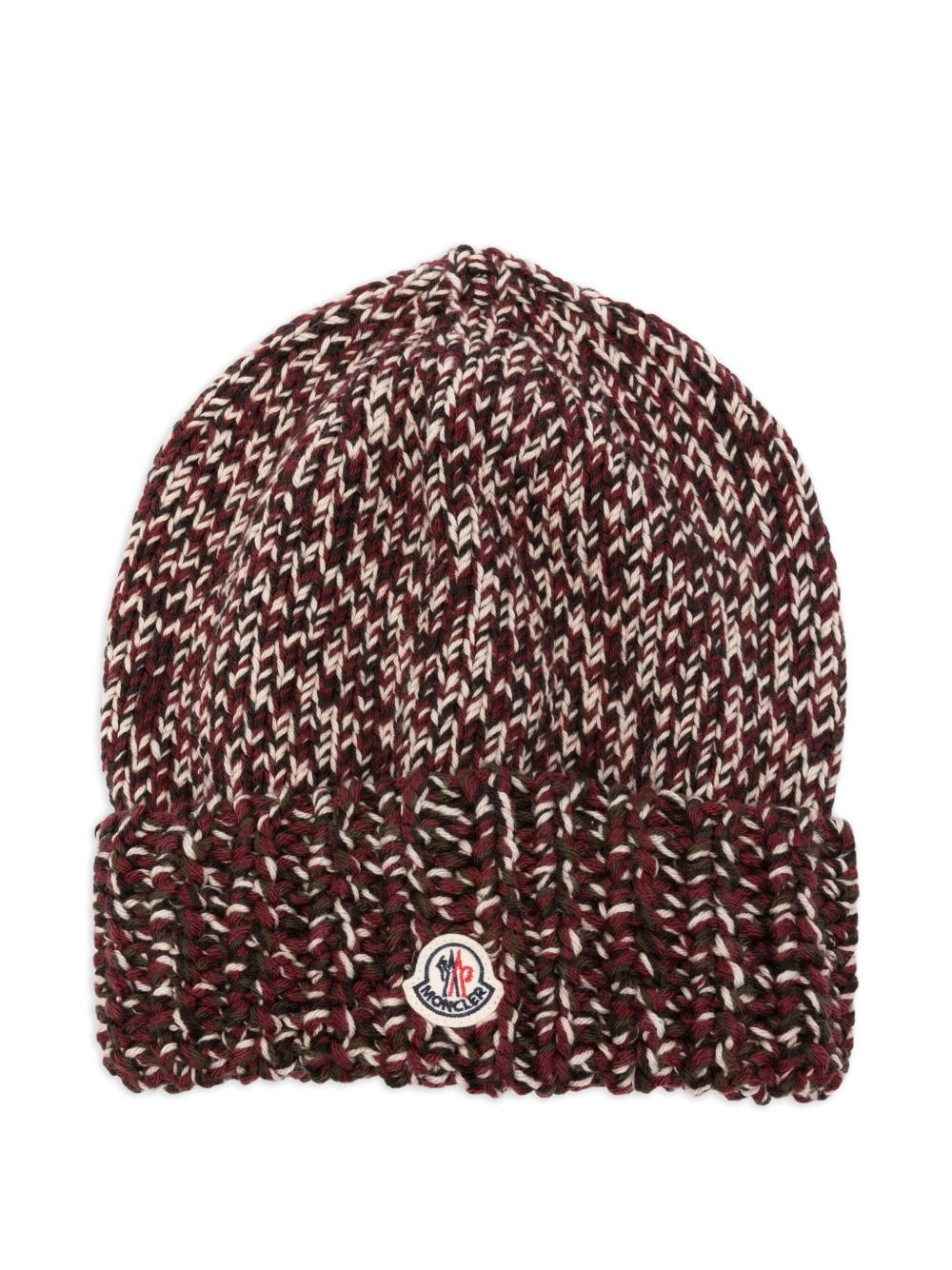 cable-knit logo-detail beanie - 1