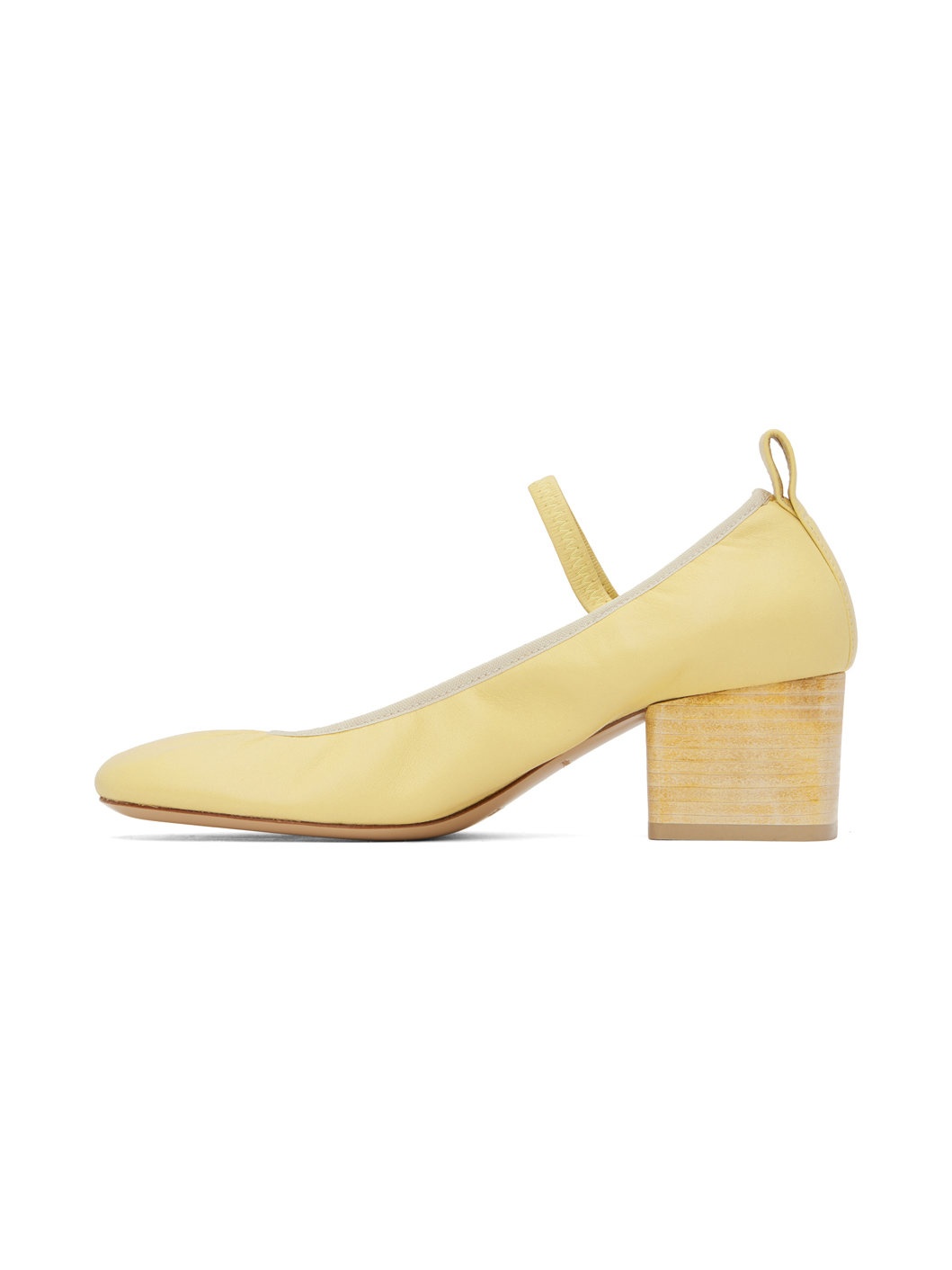 Yellow Square Ballerina Heels - 3