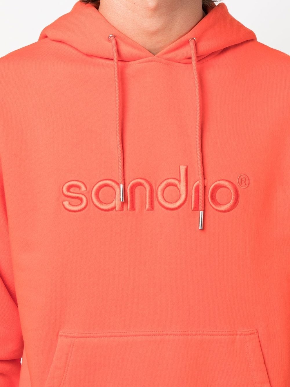 embroidered-logo pullover hoodie - 5