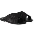 Otawi Woven Raffia and Leather Sandals - 12