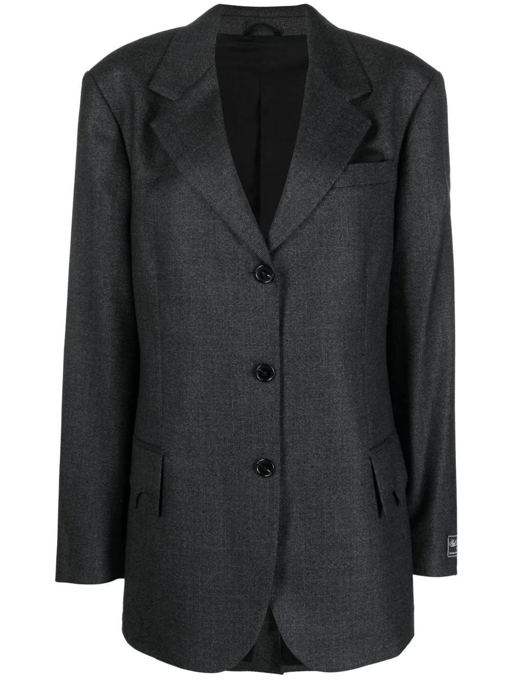 single-breasted wool blazer - 1