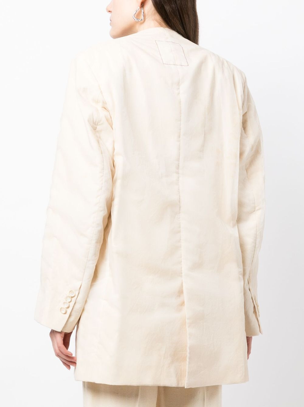 cotton double-breasted blazer - 4