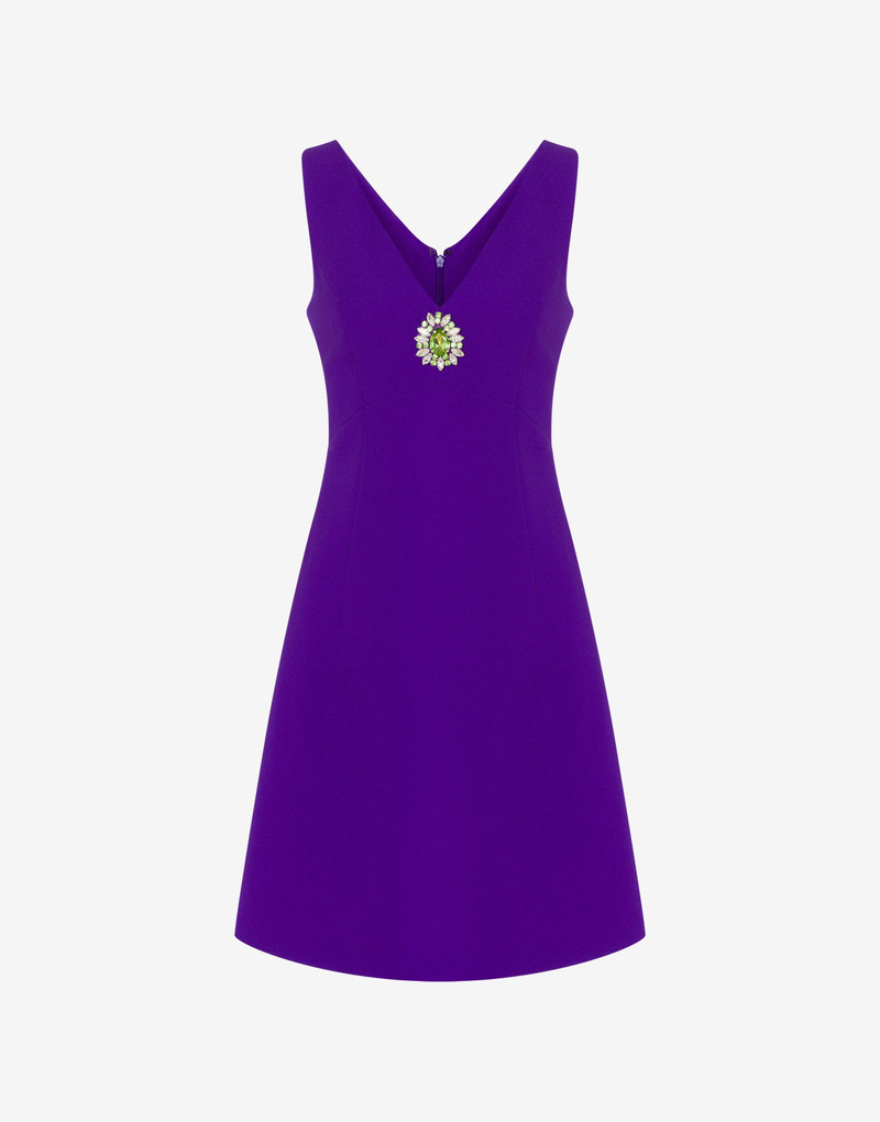 JEWEL FLOWER ENVERS SATIN DRESS 1