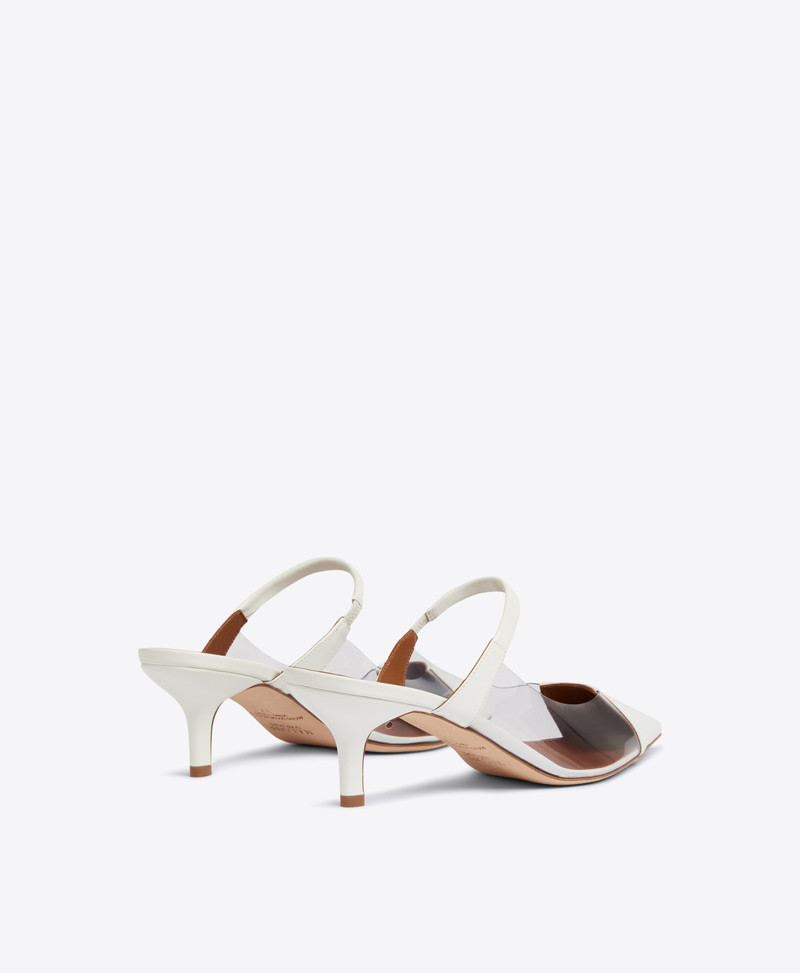 Marli 45 - White PVC Kitten Heels 4