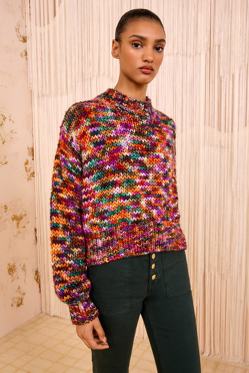 Maude Multicolor Knit Pullover 1