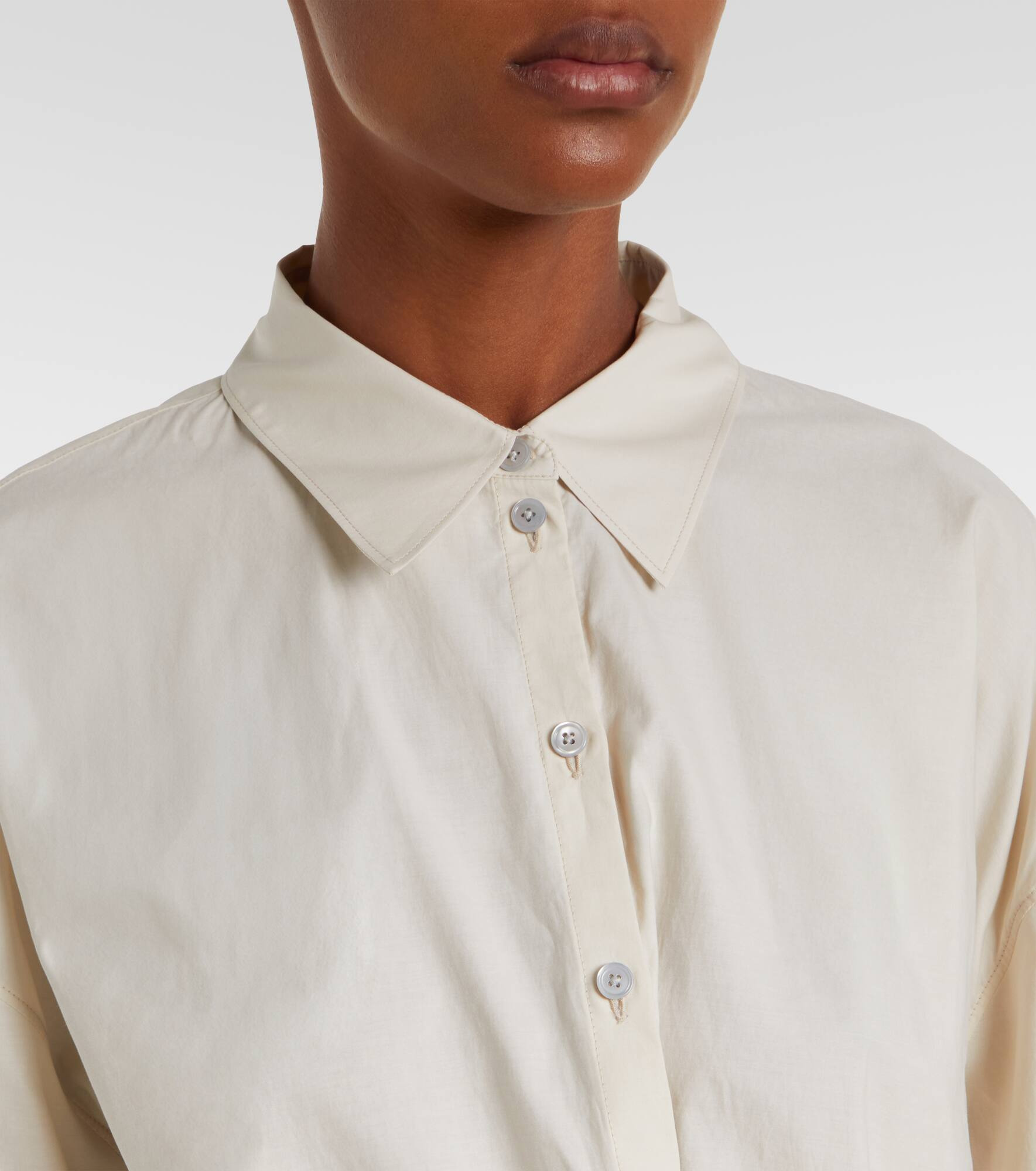 Twisted cotton and silk shirt - 4