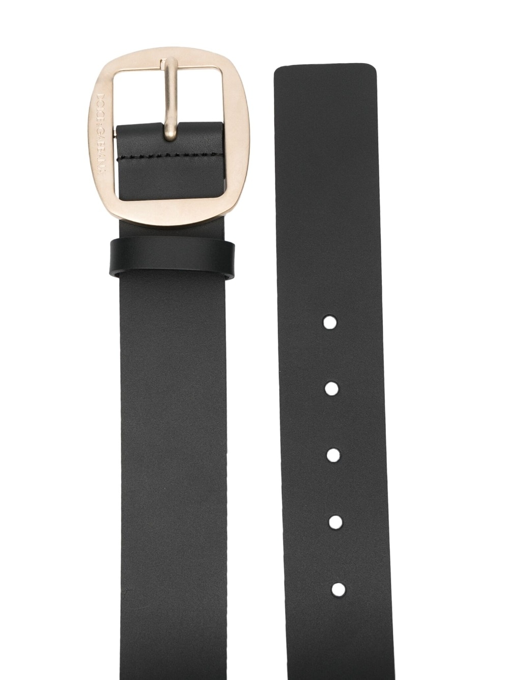 logo-engraved-buckle leather belt - 2