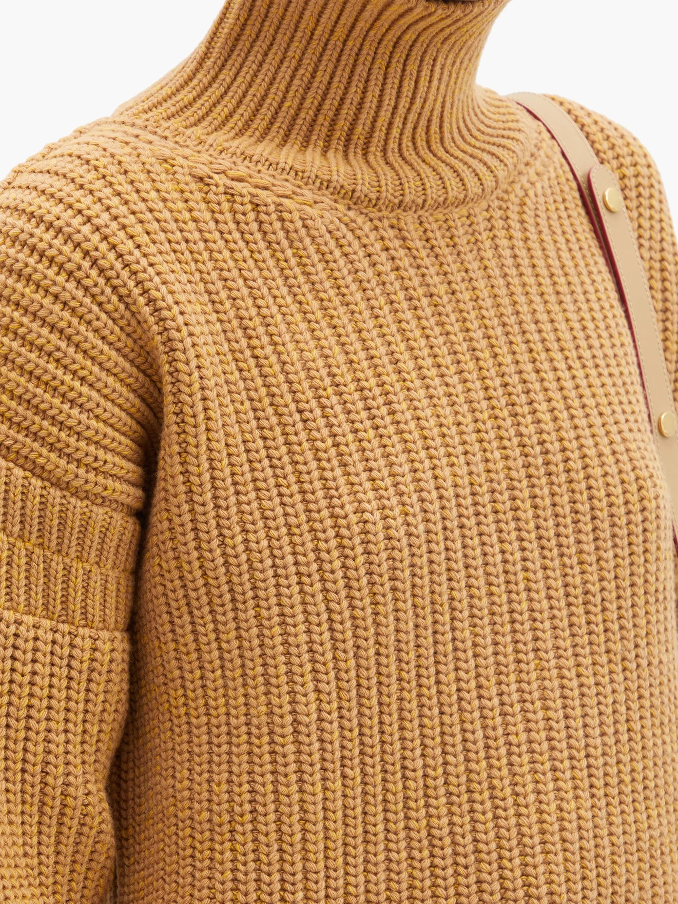 Roll-neck ribbed wool sweater - 4