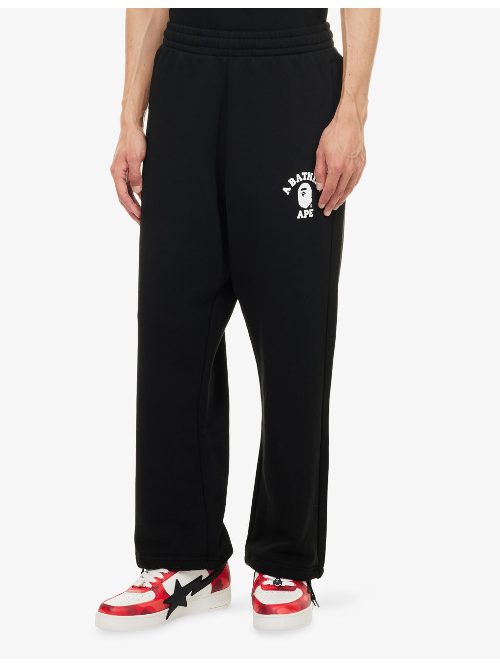 Bape College Cotton Jogging Bottoms - 3