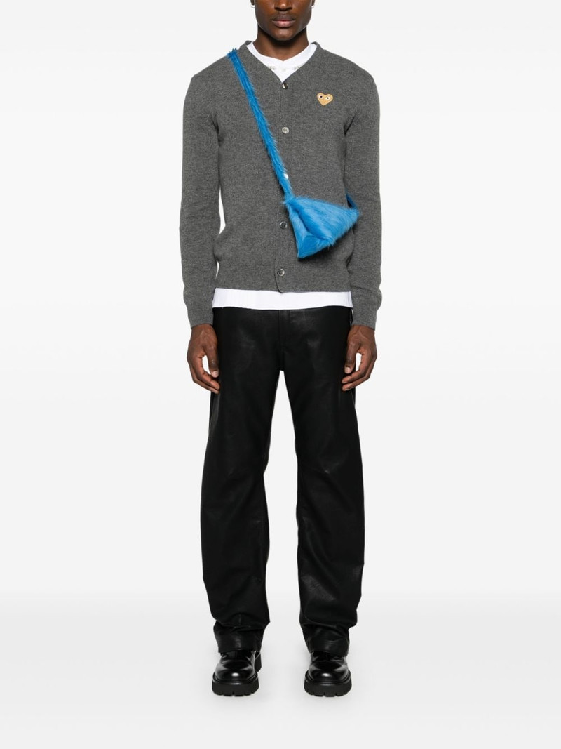 Comme des Garçons PLAY mélange-effect wool cardigan outlook