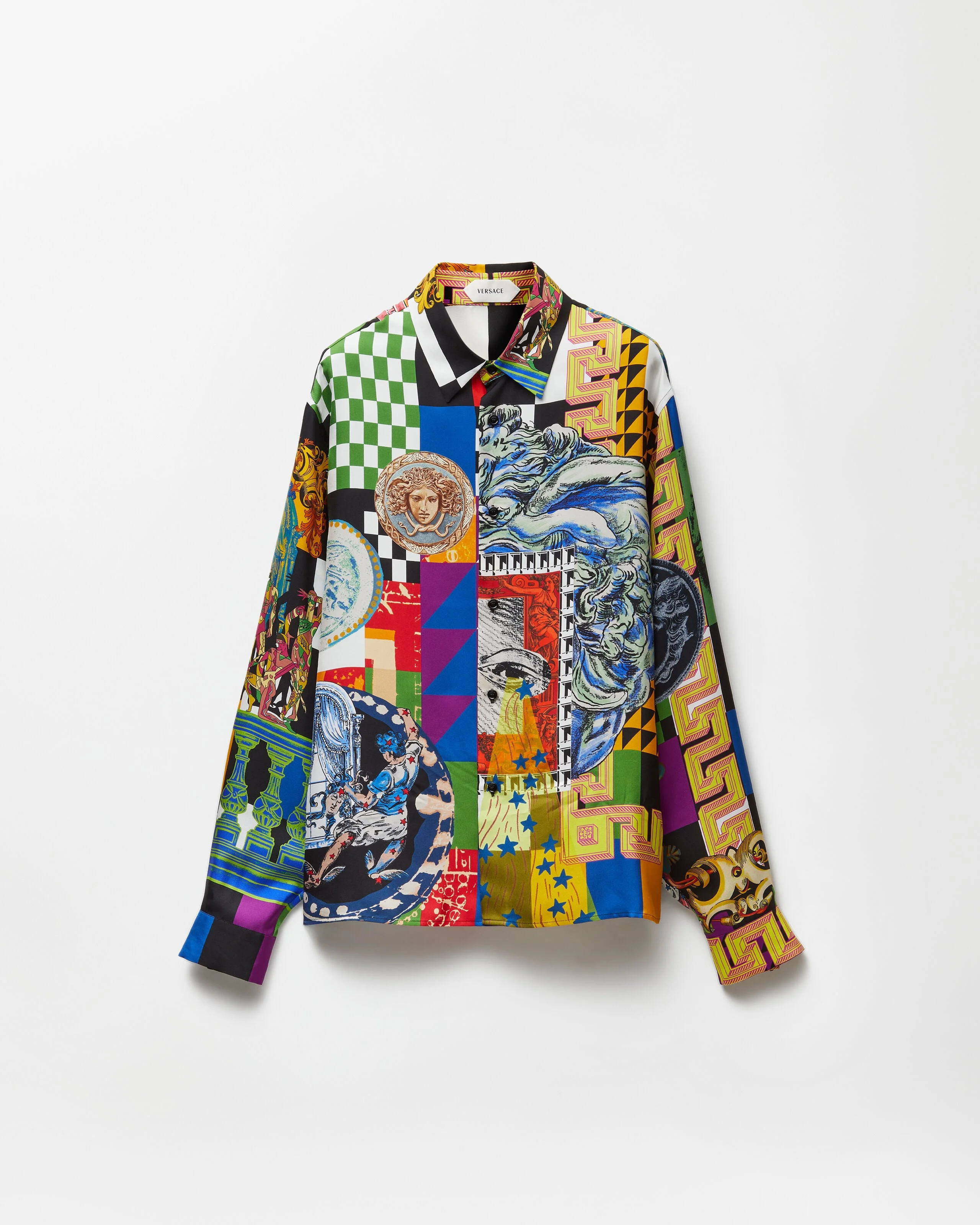 Printed Silk Twill Regular Shirt - 1