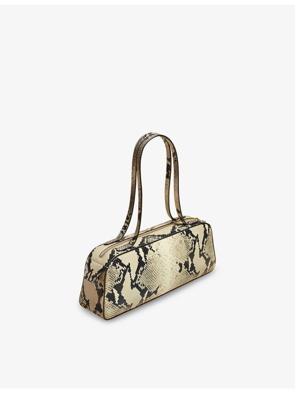 Simona Snakeskin-Effect Leather Shoulder Bag - 3